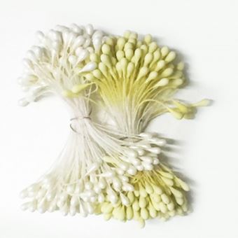 Picture of PISTILS/STAMENS  X 288 WHITE AND YELLOW PRICE PER BUNCH